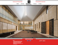 Website for a national acoustical design consultancy