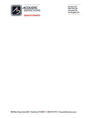Branding for professional engineering services: letterhead, envelope, business card, announcement.