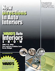 Printed trade show materials for a Detroit auto publication.