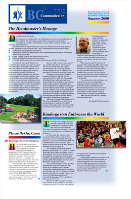 Newsletter for a bicultural Jewish/American school.
