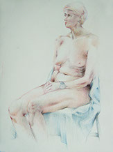 Female nude figures, Derwent Studio pencils
