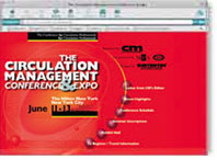 Website for a trade publication conference and expo.