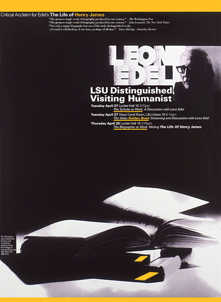 Poster: Leon Edel, humanities lecturer at LSU