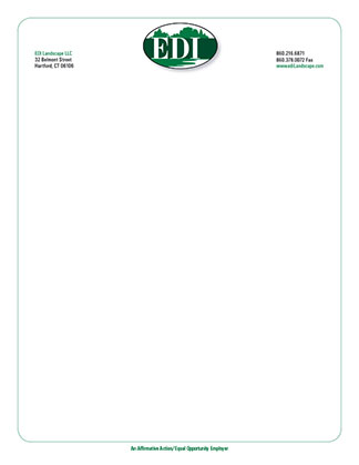 Letterhead for a landscape design firm.