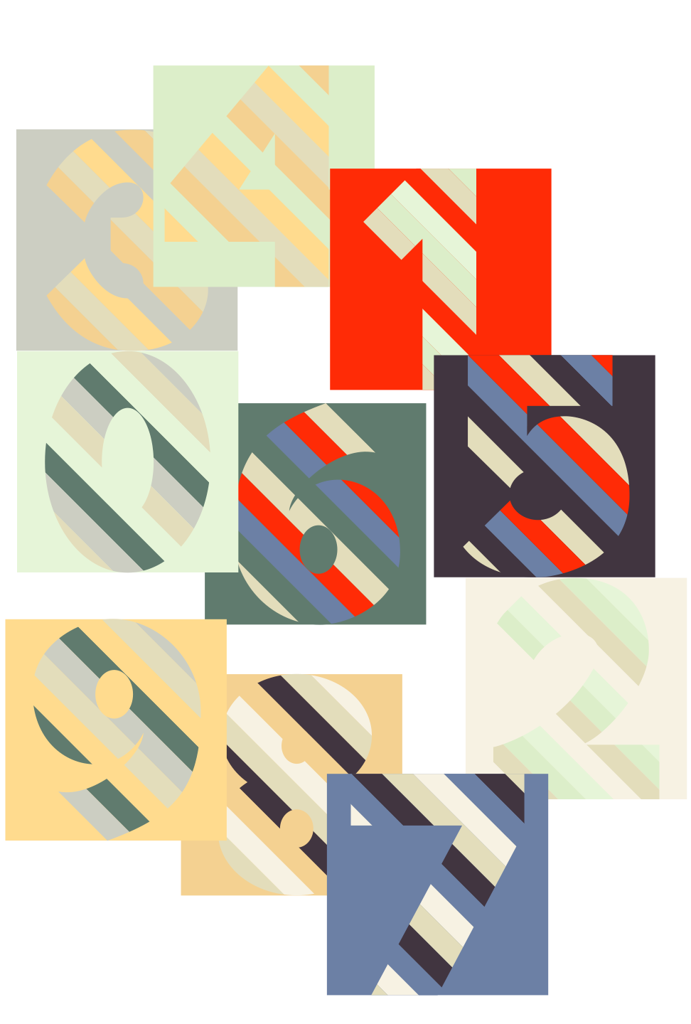 Color studies with numbers