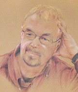 Self-Portrait, colored pencils