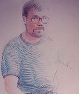 Self-Portrait, colored pencils