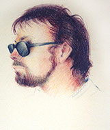 Self-Portrait, colored pencils