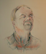 Self-Portrait, colored pencils