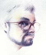 Self-Portrait, colored pencils