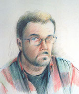 Self-Portrait, colored pencils