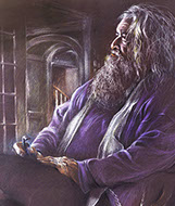 Portrait of a bearded man, seated in a living room.