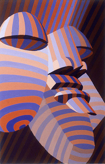 African mask, color translation